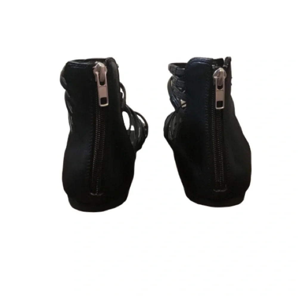 Steve Madden WALLIS Black Strappy Sandals Size 10M - Picture 3 of 4